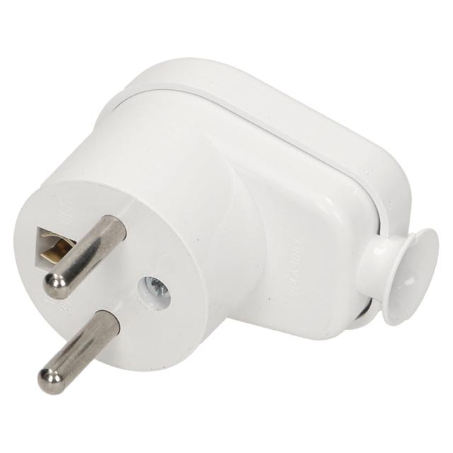 Wtyczka kątowa biała WT-16/BIAŁY ORNO