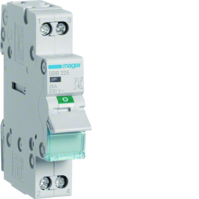 Modułowy rozłącznik izolacyjny z lampką sygnalizacyjną 2P 25A 230VAC SBB225 HAGER
