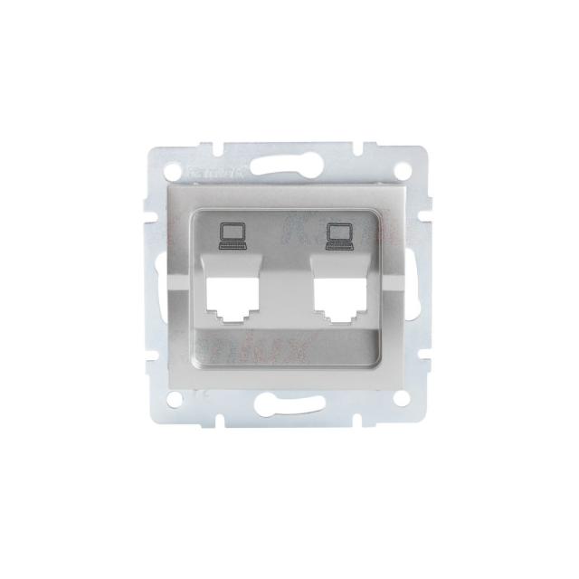 Adapter gniazda RJ45 LOGI 02-1419-043 srebrny 25938 KANLUX