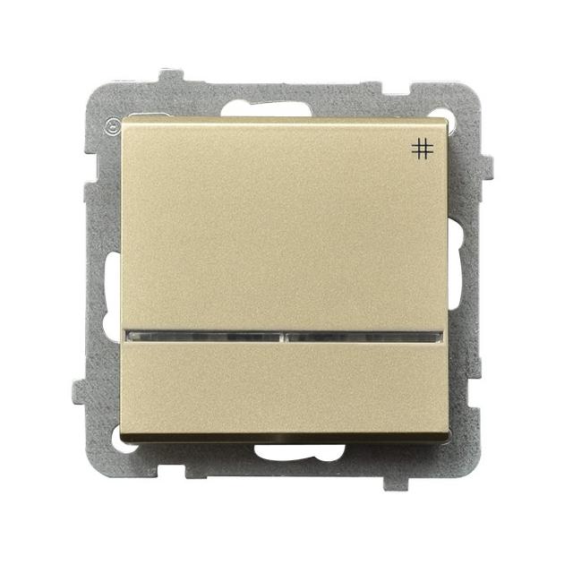 SONATA Łącznik krzyżowy z podświetleniem niebieskim - kolor szampański złoty