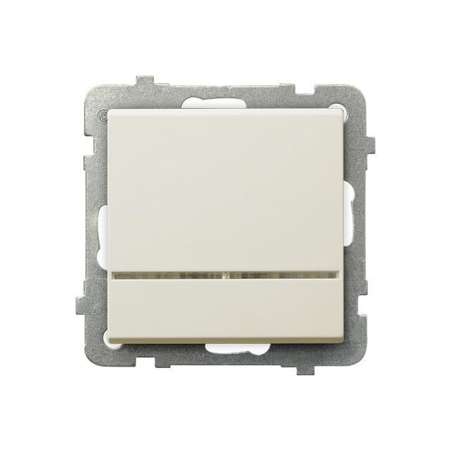 SONATA Łącznik kontrolny z podświetleniem niebieskim - kolor ecru