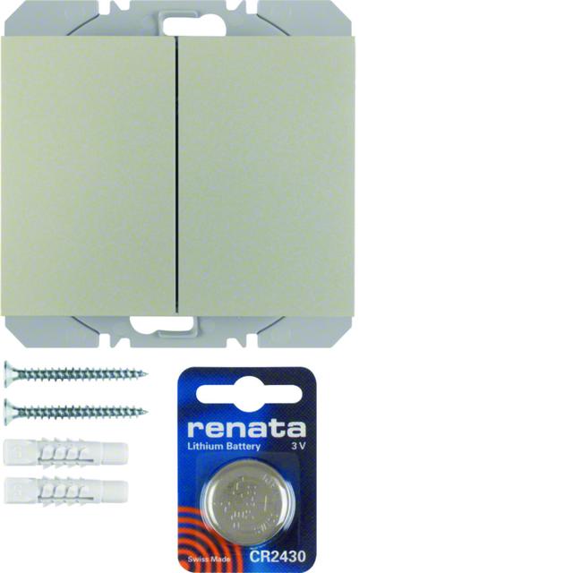 BERKER K.5 KNX RF quicklink Przycisk radiowy podwójny płaski stal lakierowana 85656273 HAGER