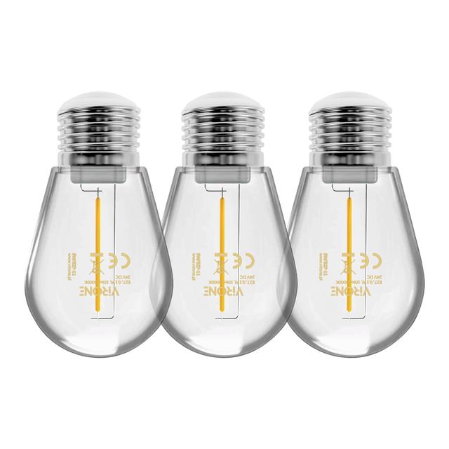 Zestaw 3 żarówek LED 0,1 W, 24 V, E27, 3000 K SW/E27-11/3 ORNO