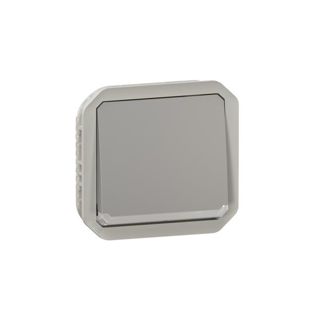 NOWE PLEXO - ŁĄCZNIK SCHODOWY Z PODŚWIETLENIEM MECHANIZM 10AX - 250 V SZARY 069513L LEGRAND