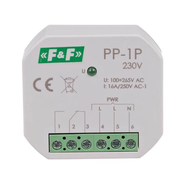 Przekaźnik elektromagnetyczny 1P 16A montaż podtynkowy U=230V PP-1P-230V F&F