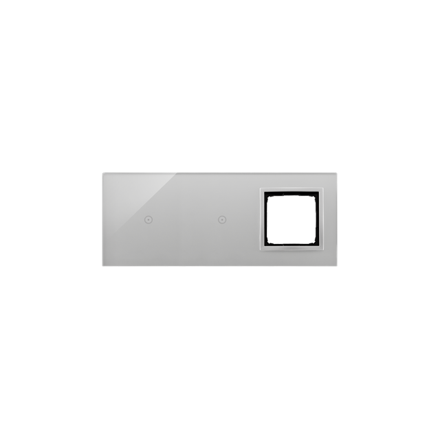 Simon 54 Touch Panel dotykowy S54 Touch 3 moduły 1 pole dotykowe + 1 pole dotykowe + 1 otwór na osprzęt S54 srebrna mgła DSTR3110/71 KONTAKT