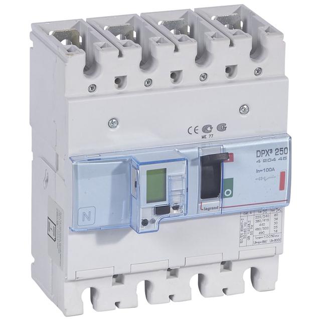 Wyłącznik DPX3 250 El+P 4P 100A 36kA 420445 LEGRAND