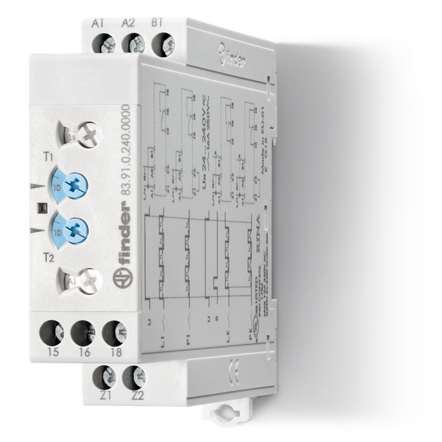 Przekaźnik czasowy modułowy serii 83: 1P 16A 24…240V AC/DC 83.91.0.240.0000 /5szt./ FINDER