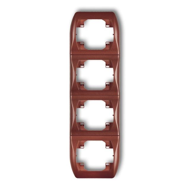 TREND Ramka pionowa poczwórna brązowy metalik