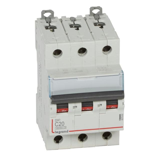 Wyłącznik Nadprądowy S 303 3P C20A 6kA DX3 407860 LEGRAND