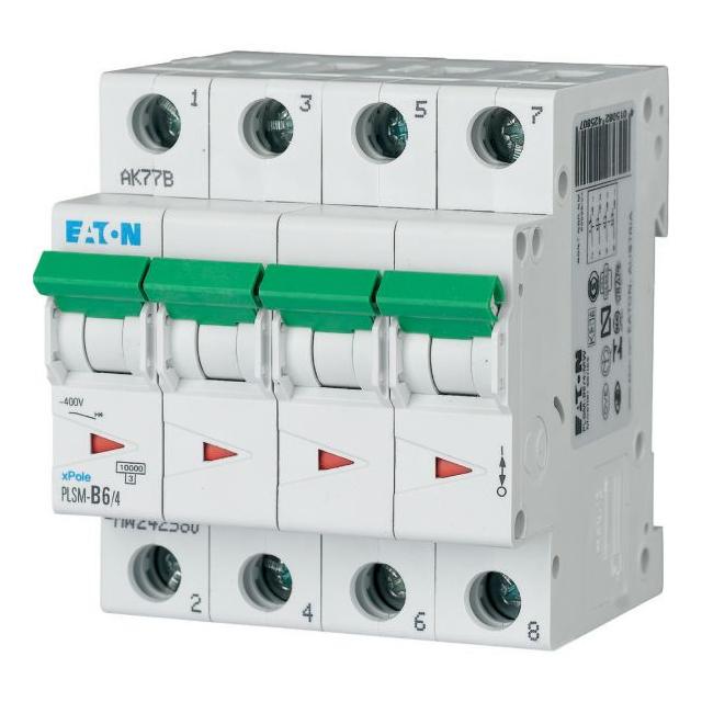 PLSM-C6/4-MW Wyłącznik nadprądowy 10kA C6A 4P 242606 EATON
