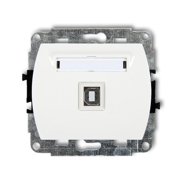 TREND Mechanizm gniazda pojedynczego USB A-B 2.0 biały