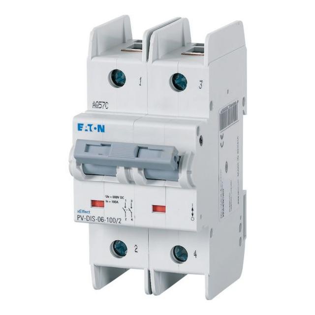 PV-DIS-06-100/2 Rozłącznik modułowy DC z pokrętłem 185502 EATON