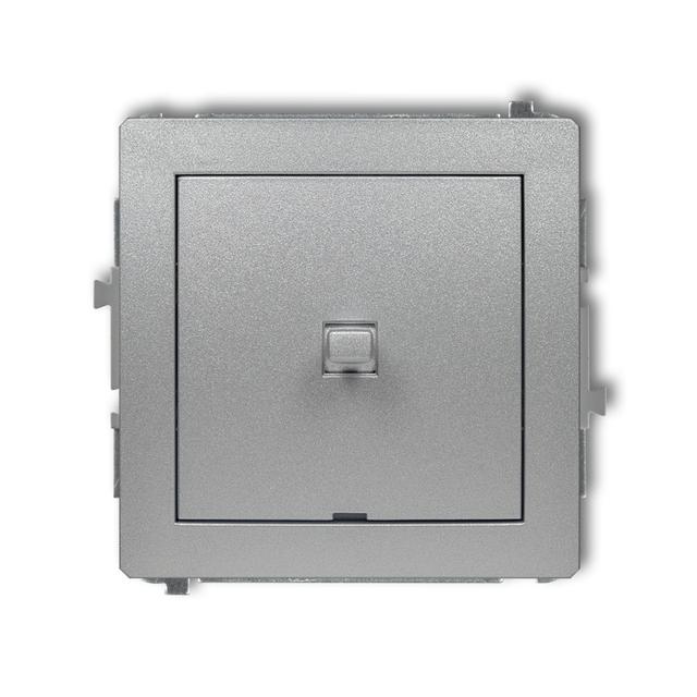 DECO Mechanizm łącznika krzyżowego w stylu amerykańskim (jeden klawisz, bez piktogramu) srebrny meta