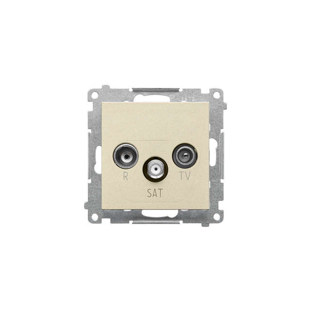 Simon 55 Gniazdo antenowe R-TV-SAT końcowe/zakończeniowe 1x Wejście: 5 MHz÷2,4 GHz Szampański mat