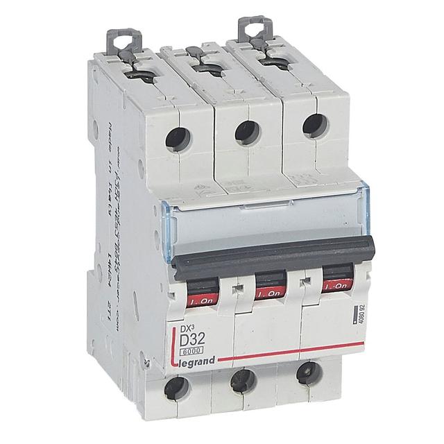 Wyłącznik Nadprądowy S 303 3P D32A 6kA DX3 408092 LEGRAND