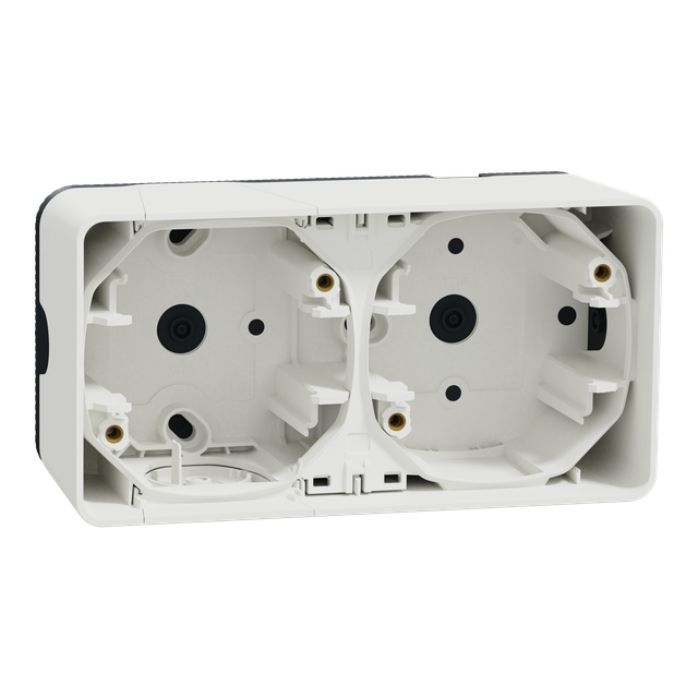 Mureva, podstawa naścienna podwójna pozioma, biała