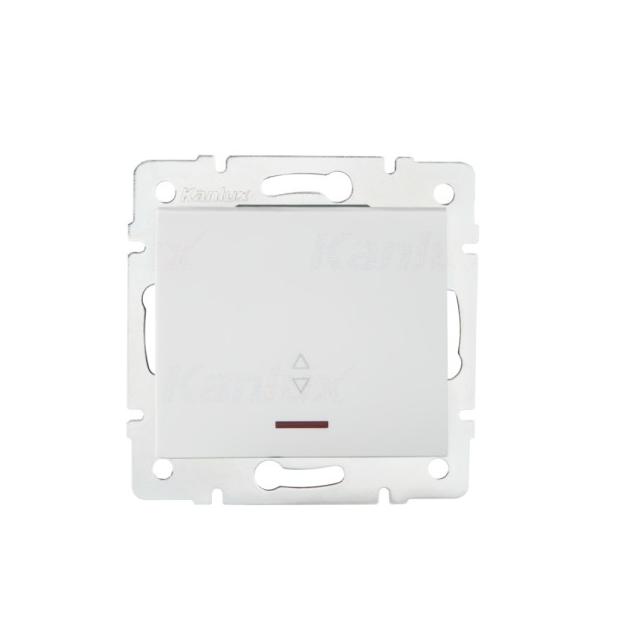 LOGI 02-1140-102 bi Łącznik schodowy z LED LOGI 02-1140-102 bi śrubowy kolor biały KANLUX