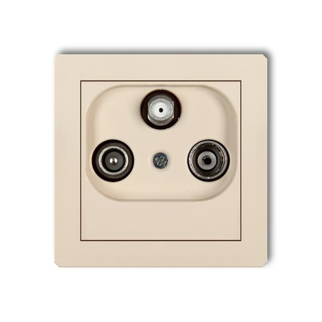 DECO Mechanizm gniazda abonenckiego RTV-SAT końcowego multimedialnego (Internet) beżowy