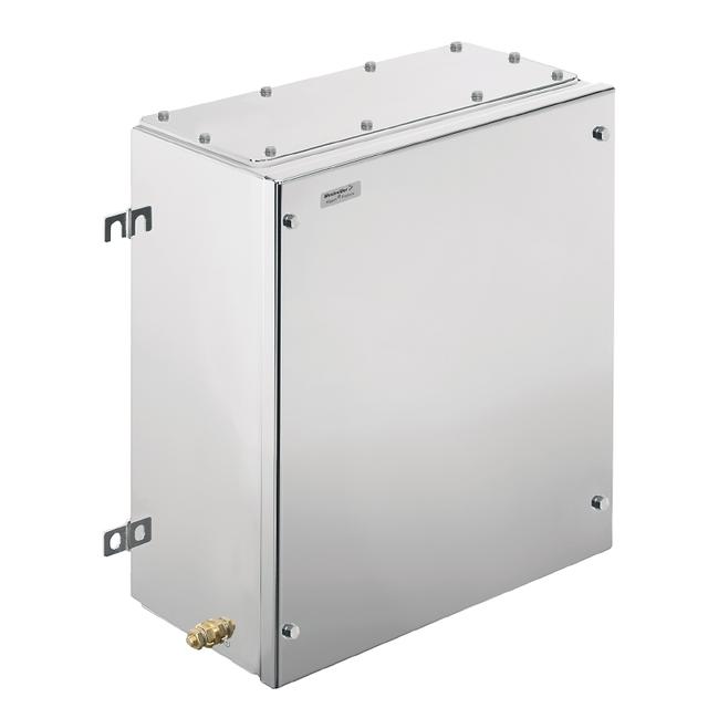 KTB FS 453820 S4E2 Metalowa obudowa iskrobezpieczna, 382 x 458 x 200 mm, element polerowany elektrolitycznie, Płytka kołnierzowa: Tak, na dole, u góry, M6 wkręty o łbie /1szt./ 1196170000 WEIDMÜLLER