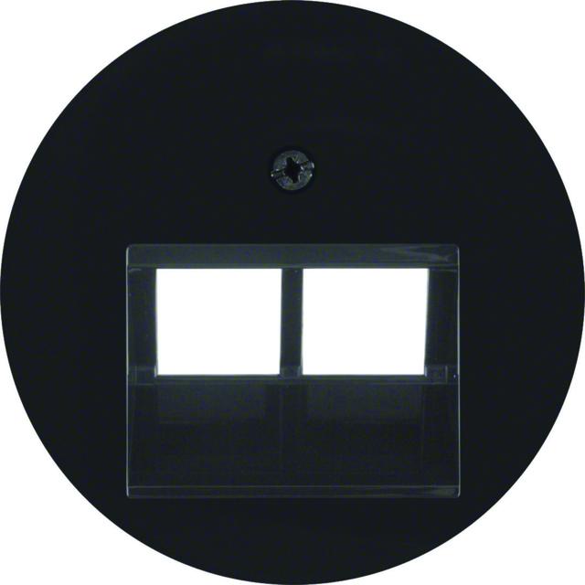 BERKER R.X Płytka czołowa do gniazda przyłączeniowego UAE podwójna komp./tel. cz 14092045 HAGER