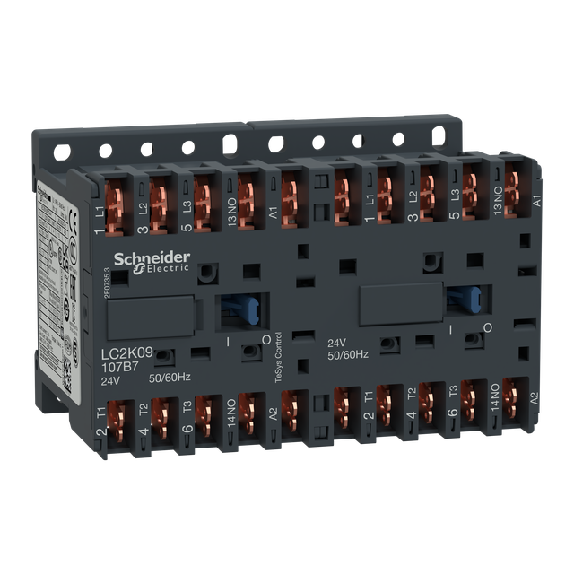 Układ nawrotny TeSys K AC3 9A 3P 1NO cewka 24VAC