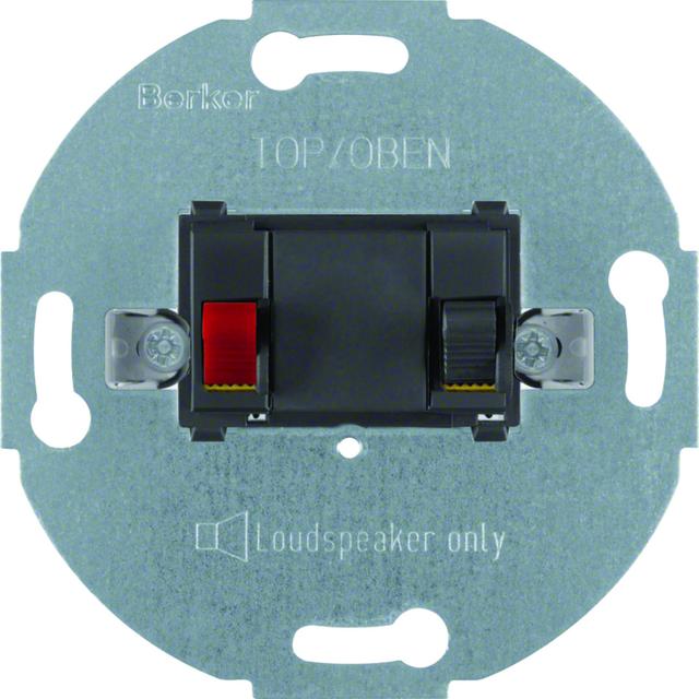 BERKER one.platform Mechanizm gniazda głośnikowego stereofonicznego pojedyncza antracyt 457205 HAGER