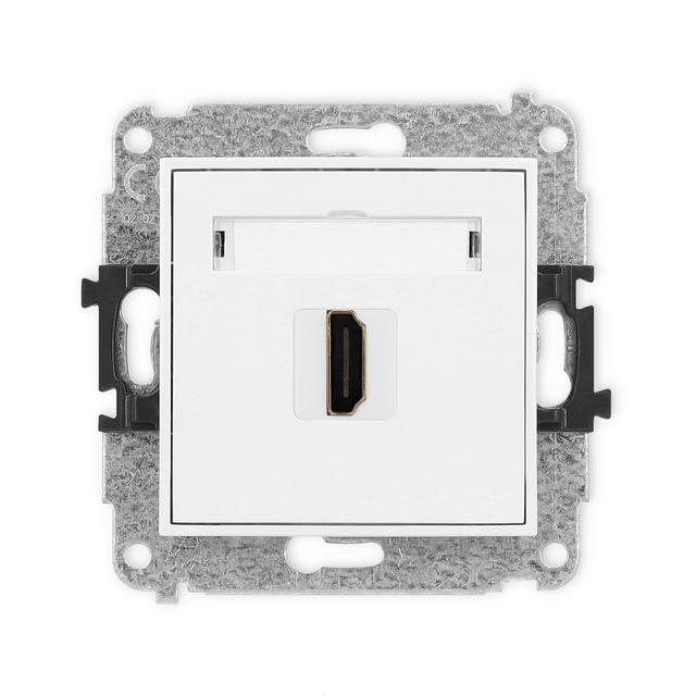 ICON Mechanizm gniazda pojedynczego HDMI 2.0 biały mat