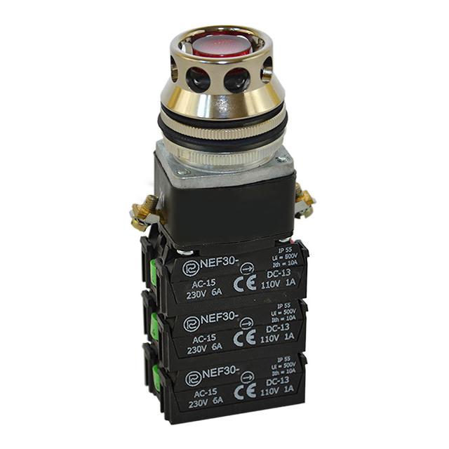 Przycisk NEF30-UKL2X4Y/24V czerwony W0-NEF30-UKL 2X4Y C PROMET