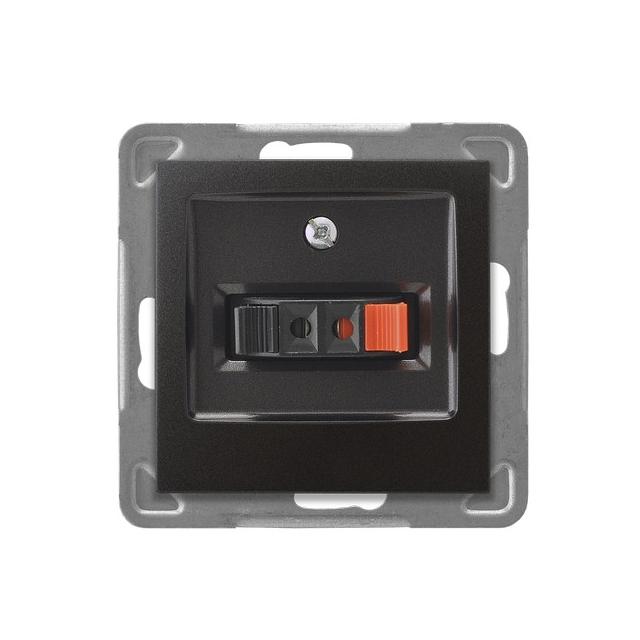 IMPRESJA Gniazdo głośnikowe pojedyncze - kolor antracyt GG-1Y/m/50