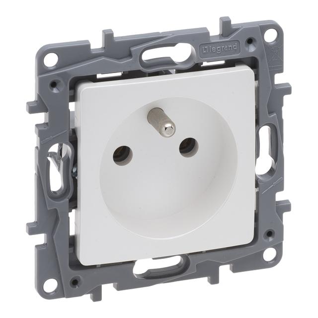 Niloe Selection - Gniazdo 2P+Z 16A - 250 V (Bez Przesłony Zaciski Śrubowe) Perła 762440 LEGRAND