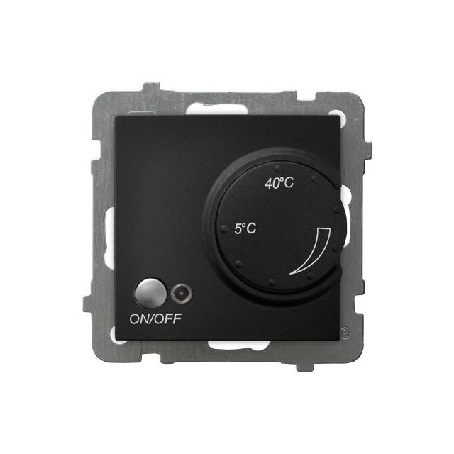 AS Regulator temperatury z czujnikiem podpodłogowym - kolor czarny metalik