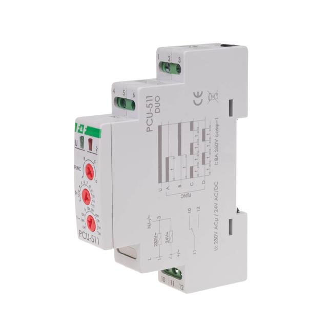 Przekaźnik czasowy 230V AC / 24 V AC/DC PCU-511DUO F&F