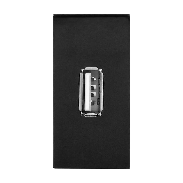 NOEN USB data gniazdo modułowe 22,5x45mm USB data 2.0 czarne OR-GM-9010/B/USBDATA ORNO