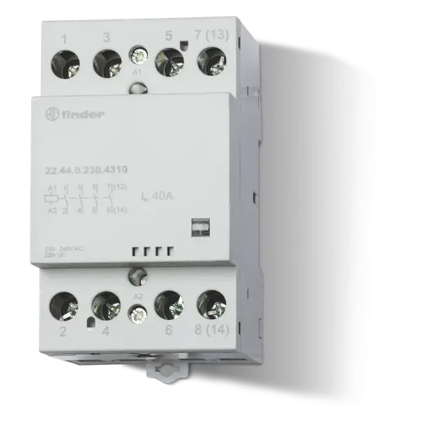 Stycznik modułowy 2 Z + 2 R; 40A; 230V AC/DC; mech. wskaźnik zadziałania