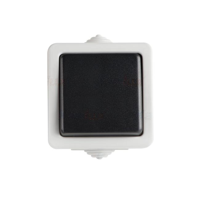 TEKNO Łącznik hermetyczny dwubiegunowy schodowy śrubowy 10AX 250V szary IP54 25349 KANLUX