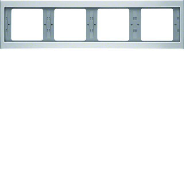 BERKER K.5 Ramka poczwórna pozioma aluminium 13837003 HAGER