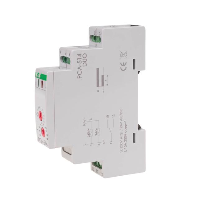 Jednofunkcyjny-awersyjny styki: 1Z/R U=230 i 24V I=10A 1 moduł PCA-514DUO F&F