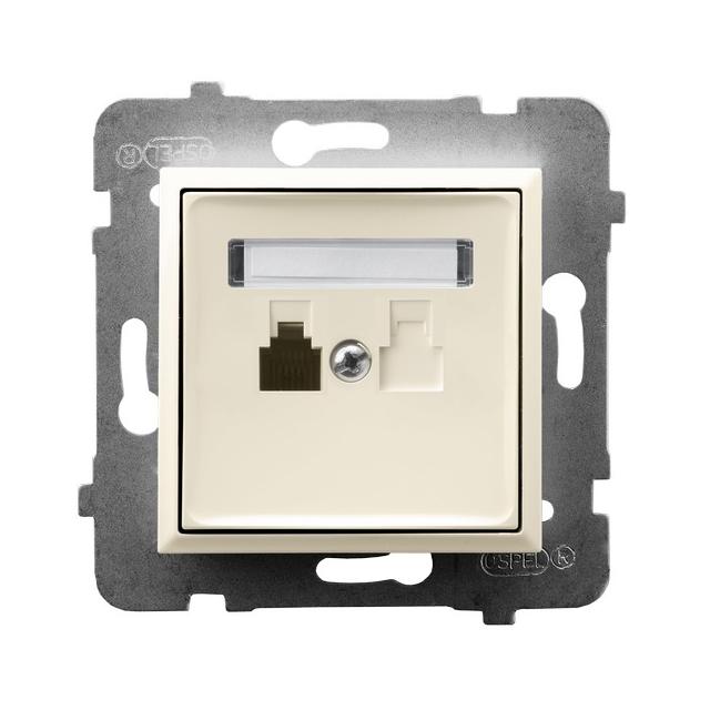 ARIA Gniazdo telefoniczne pojedyncze - kolor ecru