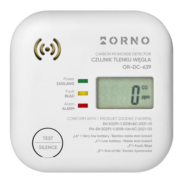 Bateryjny czujnik tlenku węgla (czadu), wbudowana bateria, żywotność sensora i baterii 10 lat