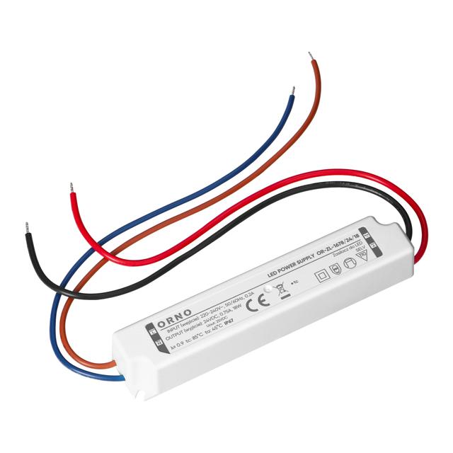 Zasilacz LED, IP67, hermetyczny, 24V, 18W, plastikowa obudowa OR-ZL-1678/24/18 ORNO