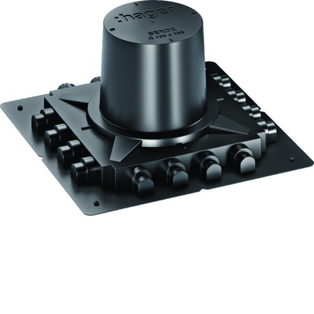 tehalit.VE-EE System szalunkowy do p.instalacyjnej R02 wys 155mm tworzywo czarny SER02 HAGER