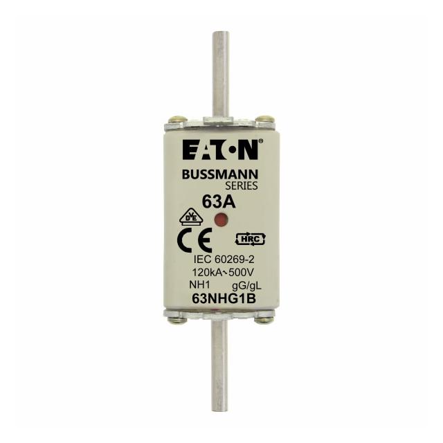 NH FUSE 63AMP 500V gG SIZE 1 DUAL IND Wkładka NH1 63A 500V GL/GG podwójny wskaźnik 63NHG1B EATON