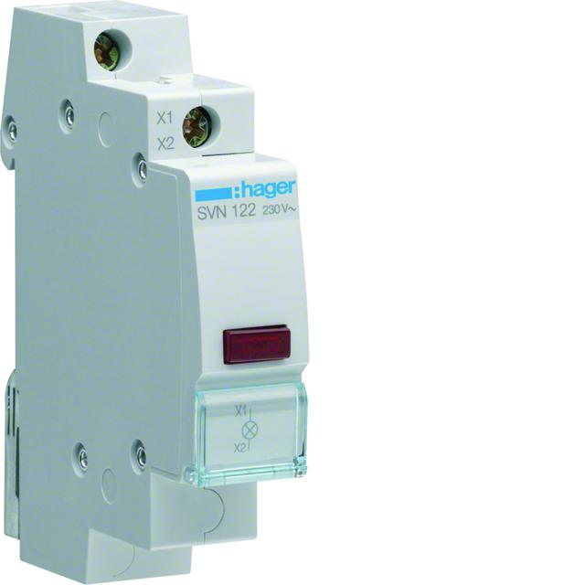 Lampka sygnalizacyjna LED czerwona 230VAC SVN122 HAGER