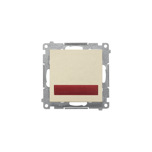 Simon 55 Sygnalizator świetlny LED – światło czerwone 230V Szampański mat