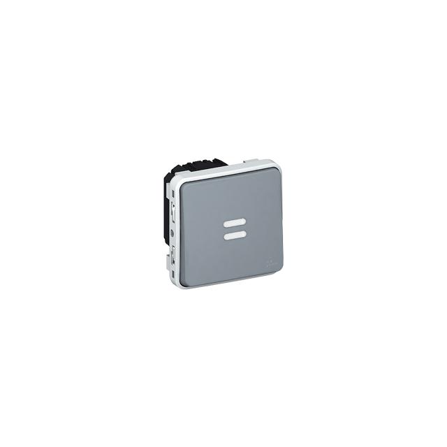 Plexo55 Łącznik Czasowy Podświetlany Szary 230V 069504 LEGRAND