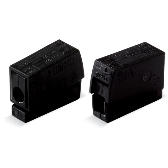 Szybkozłączka oświetleniowa 2,5mm2 zwiększona wytrzymałość temperaturowa 120st.C czarna 224‑104 /100szt./ WAGO