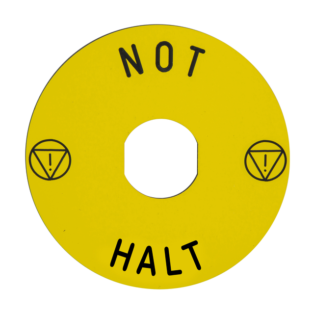 Harmony XB4 Etykieta do ESTOP NOT HALT żółta