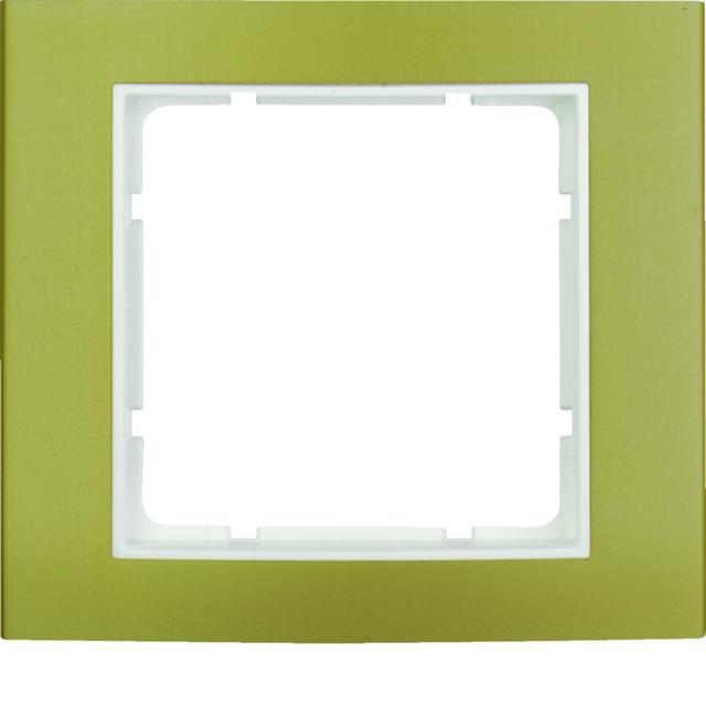 BERKER B.3 Ramka pojedyncza złoty/biała 10113046 HAGER