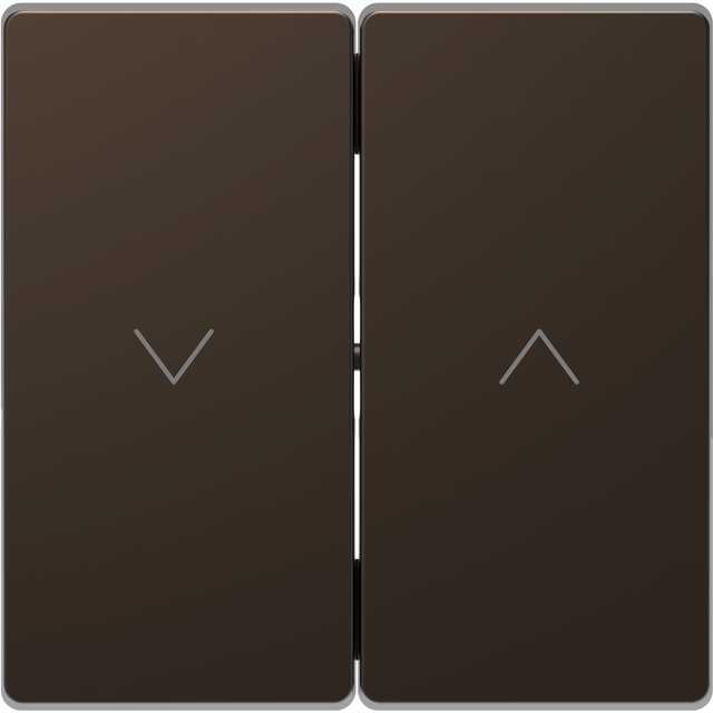 Klawisz podwójny żaluzjowy, mocca metali